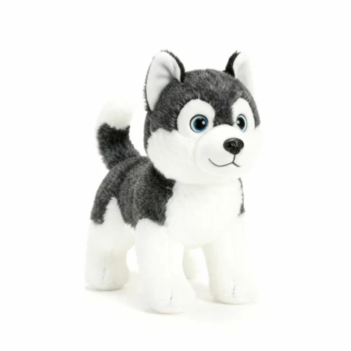 Pelúcia Husky Siberiano 30cm Anti-alérgica