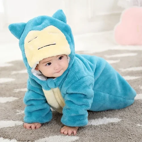 Alternative view of Pijama Infantil Snorlax - Kigurumi Pokémon Azul