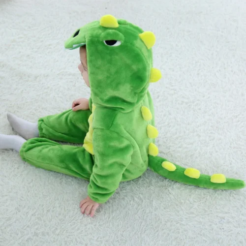 Alternative view of Pijama Infantil Dino - Kigurumi Verde